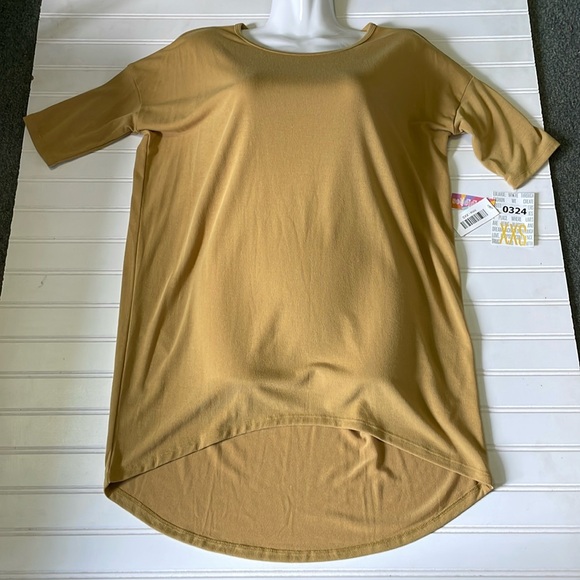 LLR Mustard Crepe Jersey Irma Tunic Top-0324 - Picture 9 of 11
